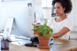 Image of girl using computer